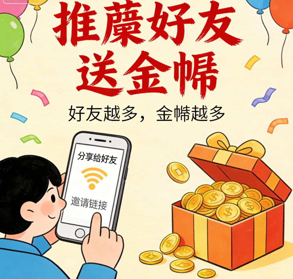 推薦好友送金幣