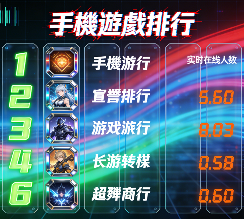手機遊戲排行